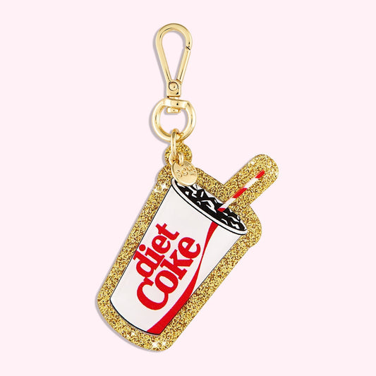 Fountain Diet Coke Glitter Bag Charm