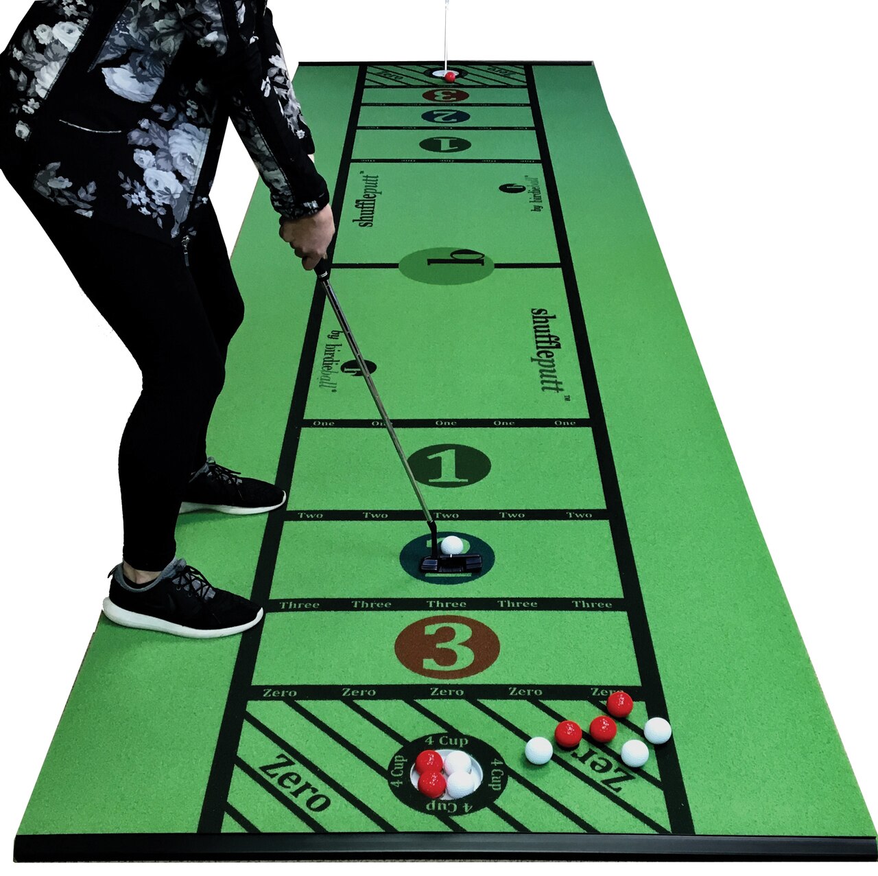 Golf Putting Game - ShufflePutt! Putting and Shuffleboard with a "Drain It" Twist (4 SIZES)