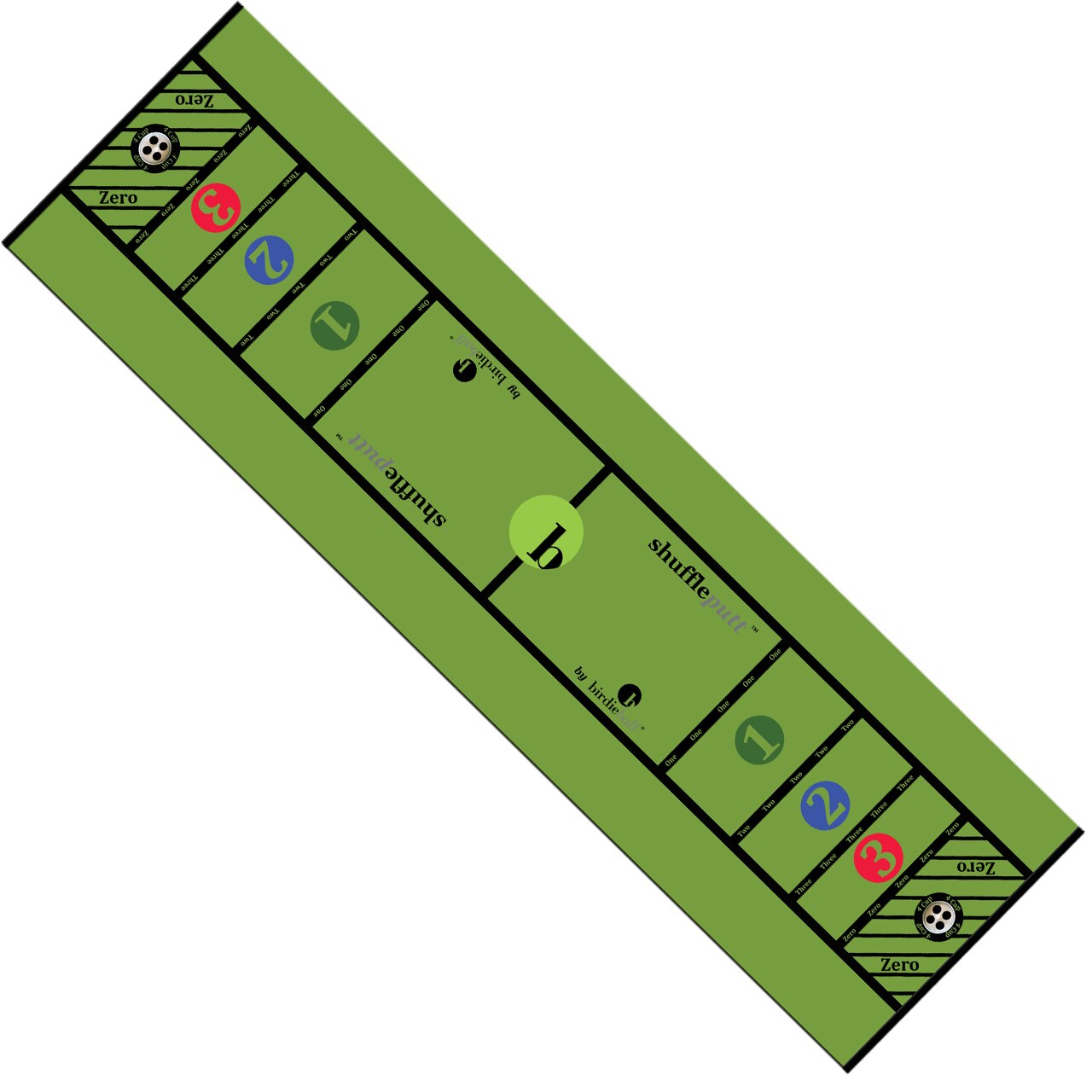 Golf Putting Game - ShufflePutt! Putting and Shuffleboard with a "Drain It" Twist (4 SIZES)