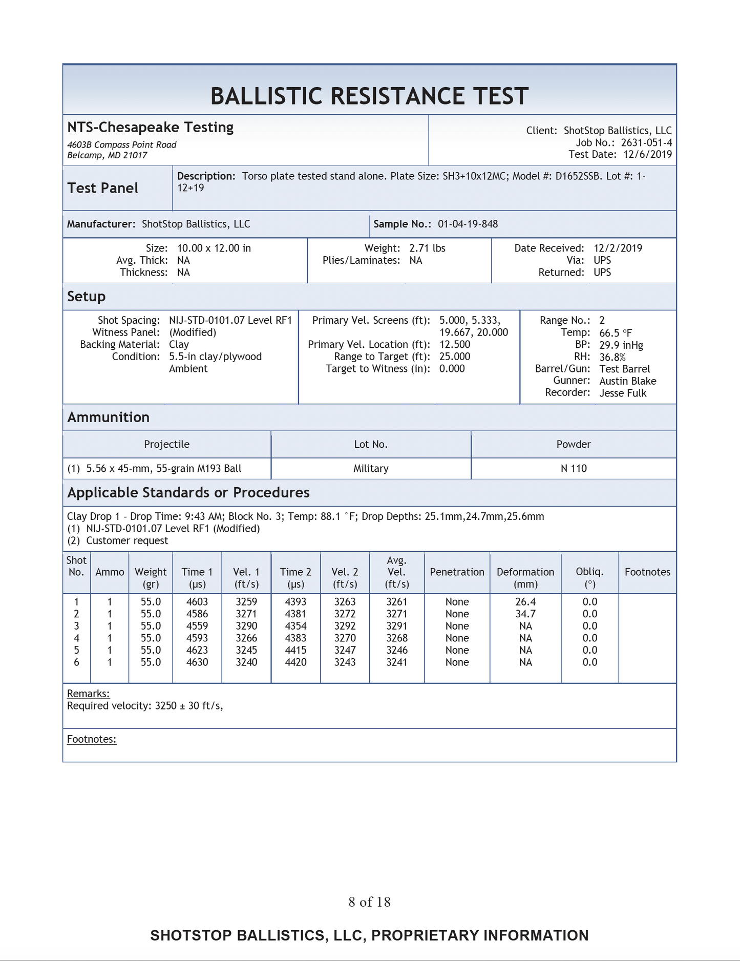 ShotStop Duritium® Level III+PA Ballistic Plates