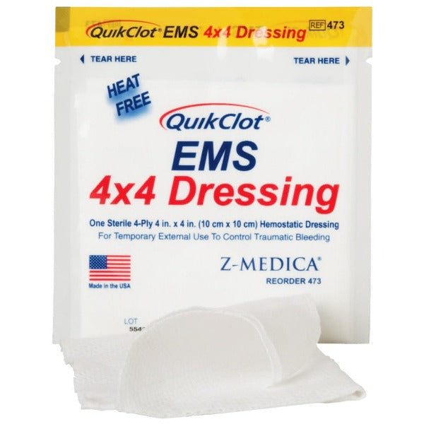 TacMed Solutions  QuikClot® EMS 4x4 Dressing