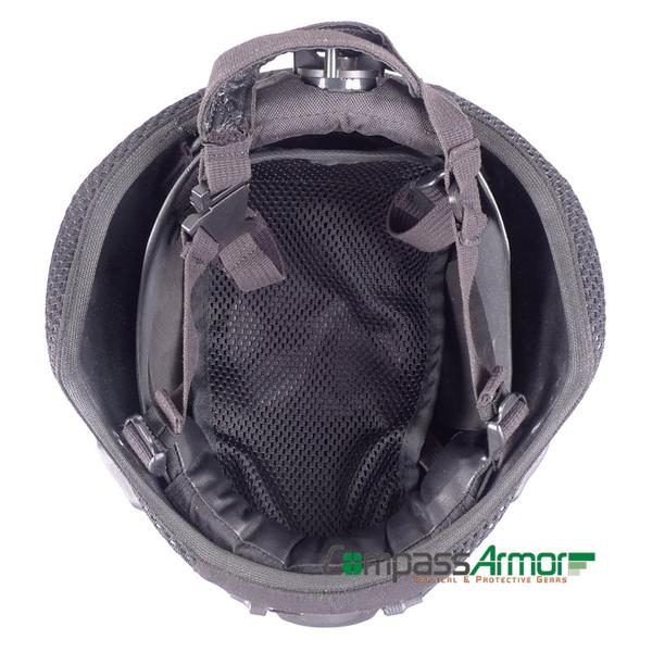 CompassArmor MICH Kevlar Ballistic Helmet NIJ Lvl IIIA with Side-Rails Cover and NVG Mount