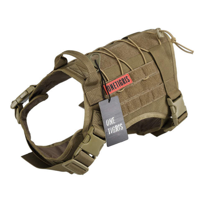 Tactical MOLLE Dog Harness for Large Dogs