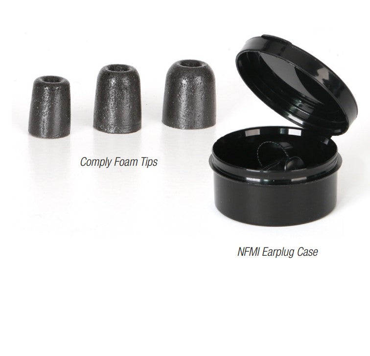 NFMI Earplugs by Ops-Core | Case & All Tip Sizes Included | Comfortable Hearing Protection