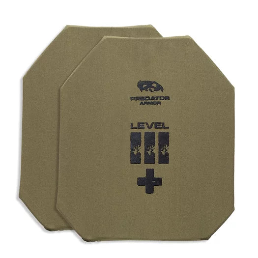 Predator Armor Level III+ Shooters Cut Set of Two (Front & Back)